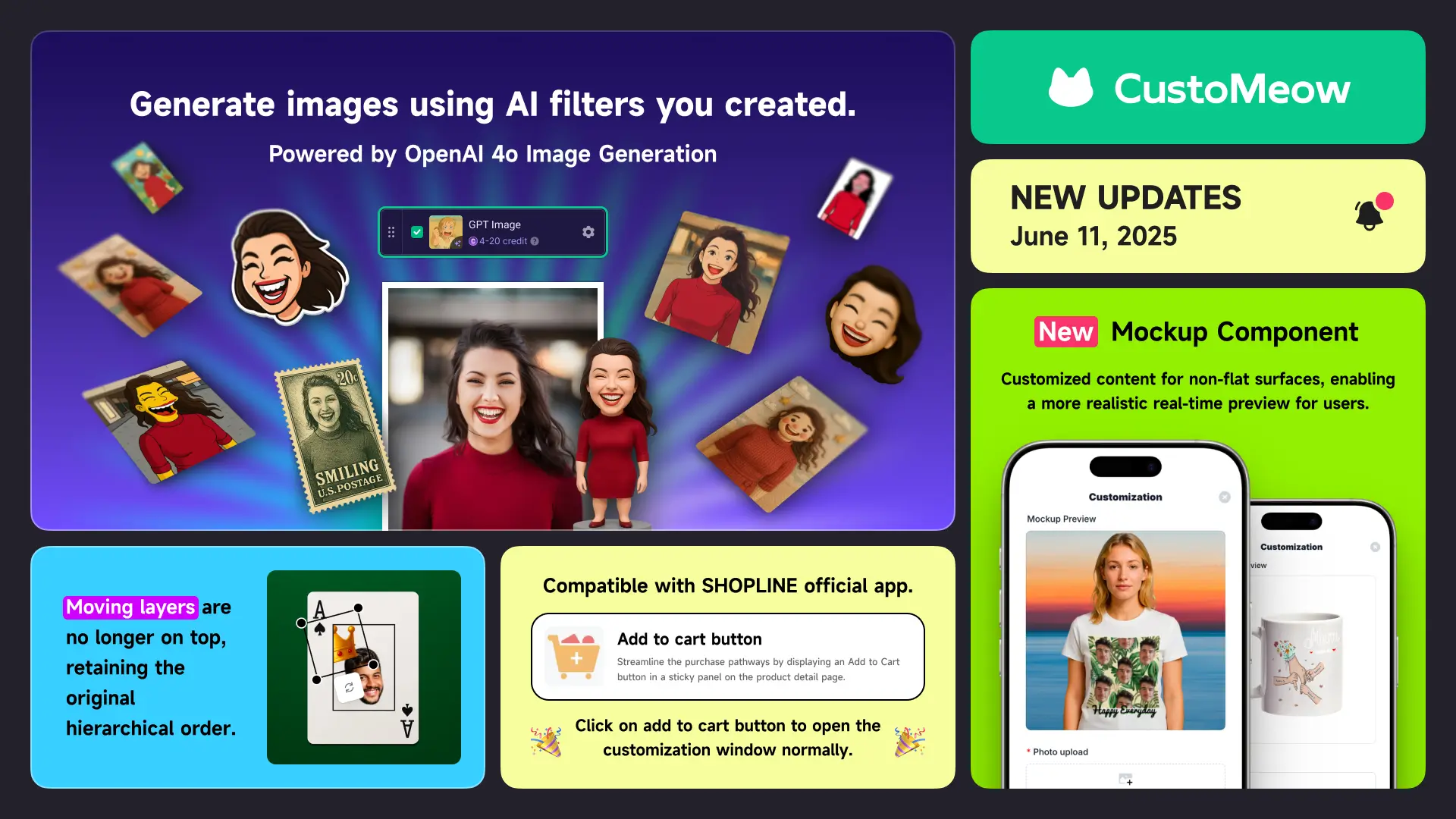 Generate images using AI filters you created.